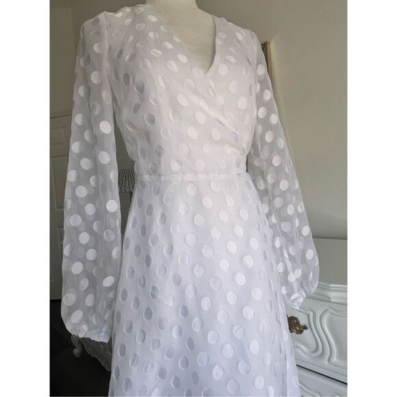 Guess polka dot wrap dress size M - Picture 5 of 7